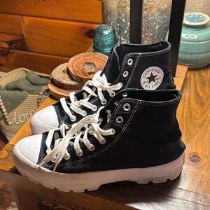 Like 🆕 Converse Black and White High-Top Sneakers